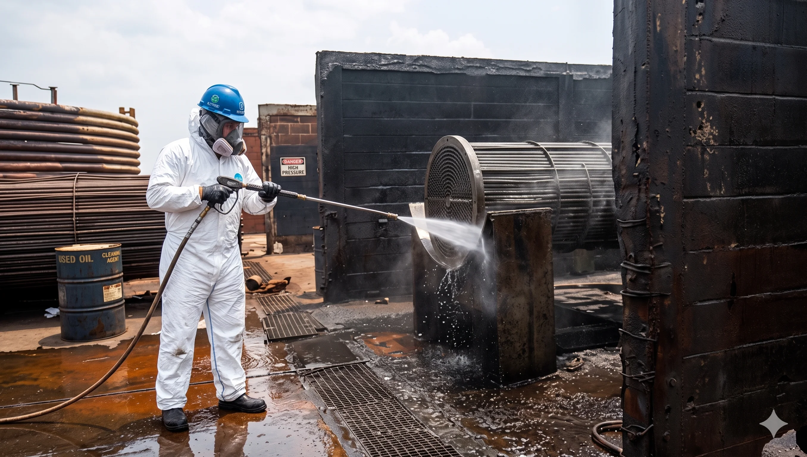 Limpieza industrial con hidrojet